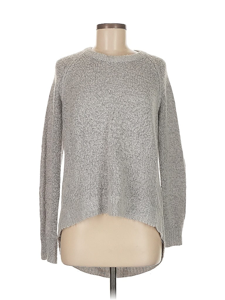 Olivaceous Metallic Silver Pullover Sweater Size M - photo 1