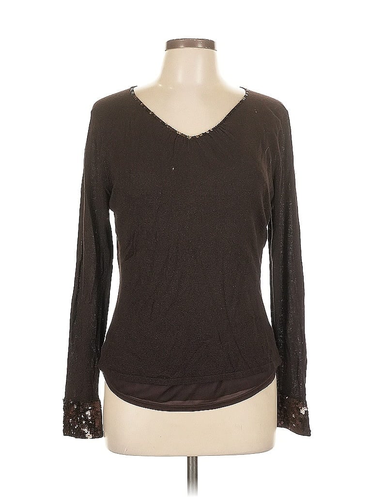 Talbots Brown Long Sleeve Top Size L - photo 1