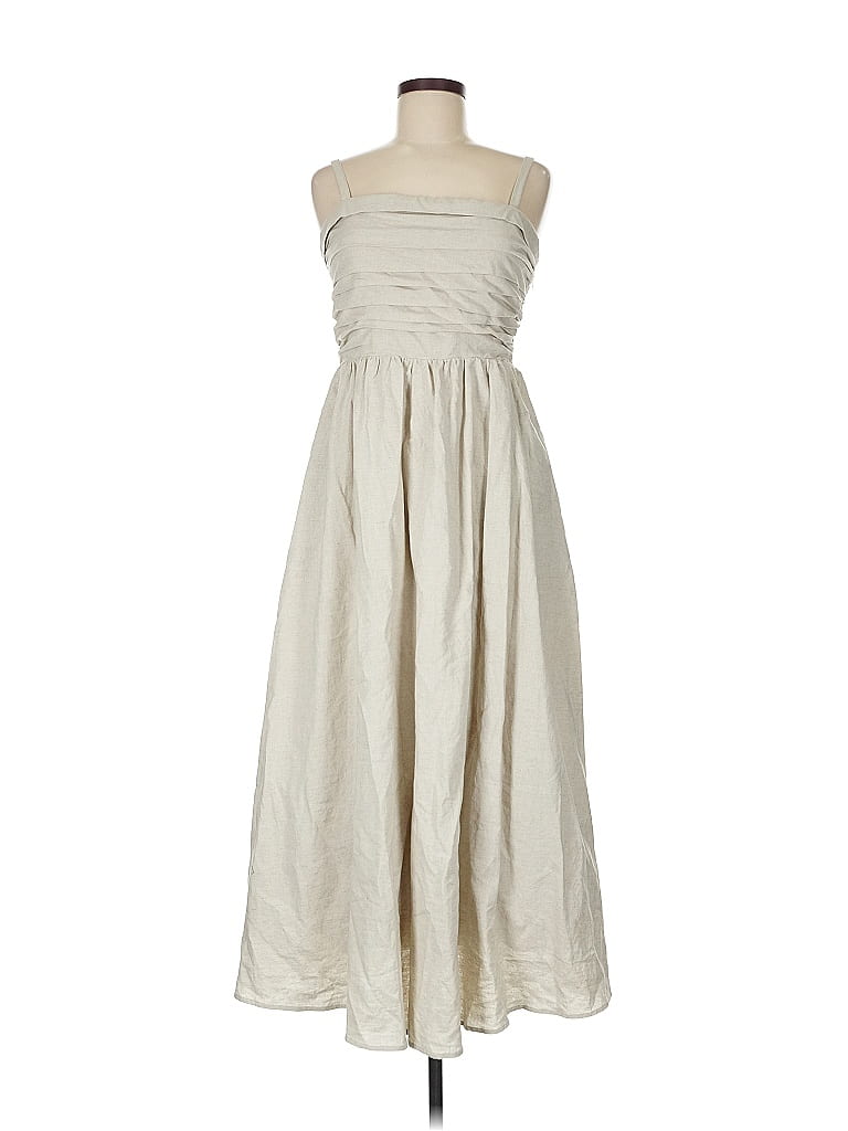 By Together Solid Ivory Casual Dress Size M - photo 1