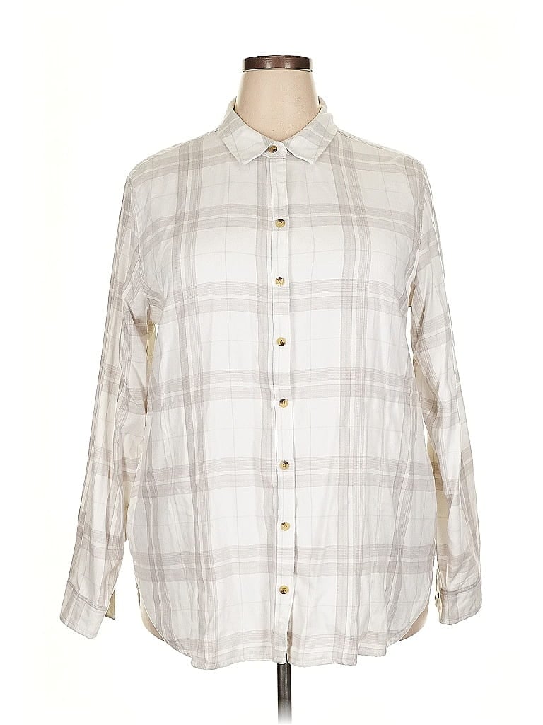 Pre-owned Jachs Long Sleeve Button Down Shirt In White