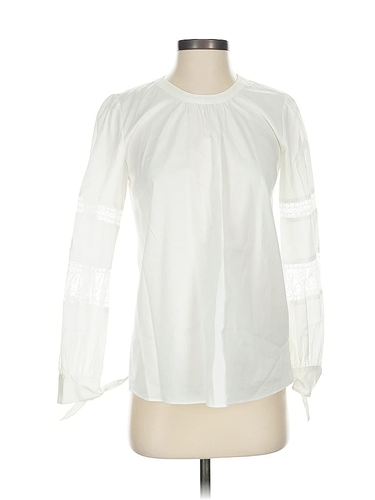 Pre-owned Michael Michael Kors Long Sleeve Blouse In White