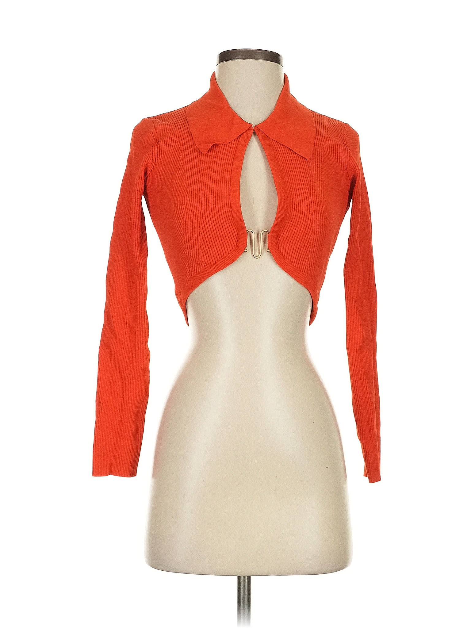 Cult Gaia Orange Long Sleeve Turtleneck Size S