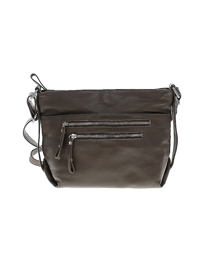 Great American Leatherworks 100% Leather Gray Green Leather Crossbody Bag One size - photo 1
