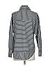 Entro Stripes Silver Long Sleeve Blouse Size S - photo 2