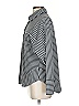 Entro Stripes Silver Long Sleeve Blouse Size S - photo 4