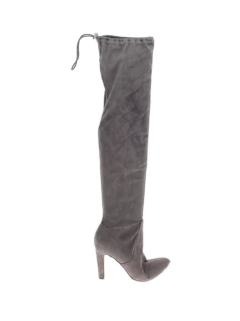 Pre-owned Express Boots In Gray