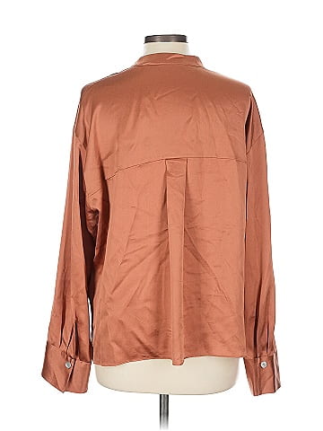 Vince. Long Sleeve Silk Top (view 2)