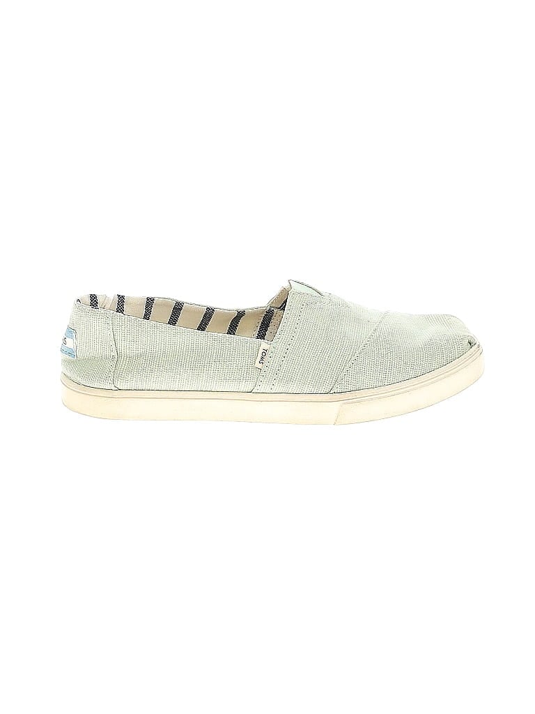 TOMS Stripes Green Flats Size 7 (wide) - photo 1