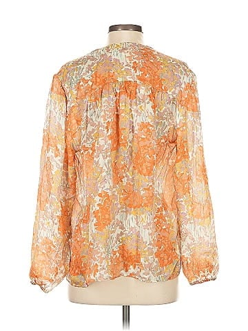 Vince. 3/4 Sleeve Silk Top (view 2)
