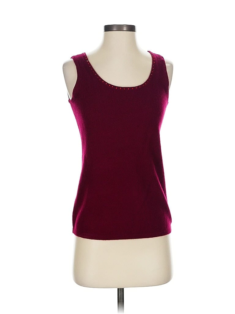 Sofia Cashmere 100% Cashmere Burgundy Tank Top Size XS - photo 1