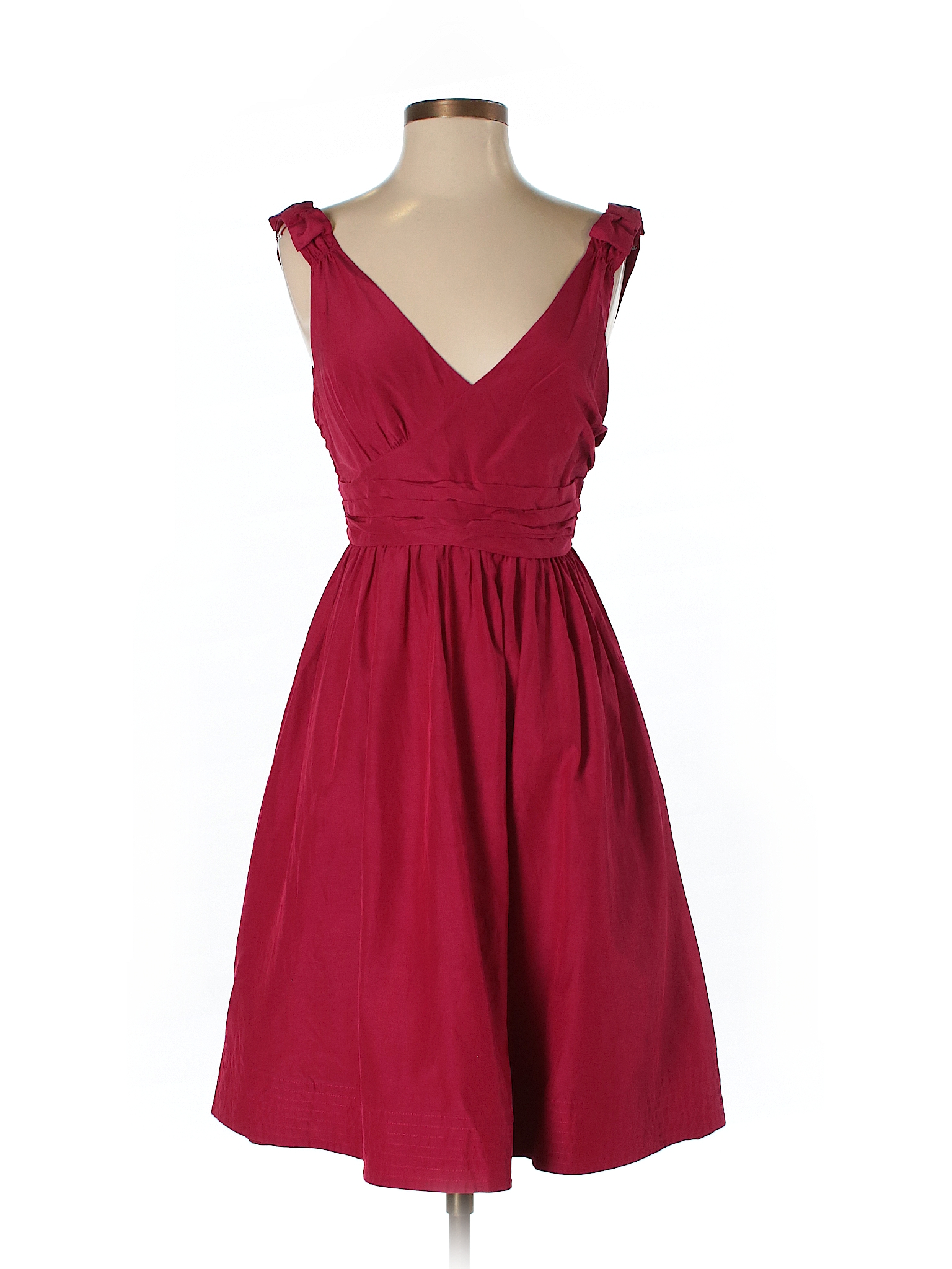 Hitherto Solid Red Casual Dress Size 2 - 78% off | thredUP