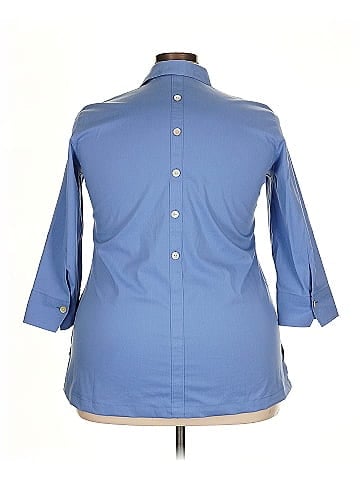 Foxcroft 3/4 Sleeve Button-Down Shirt (view 2)