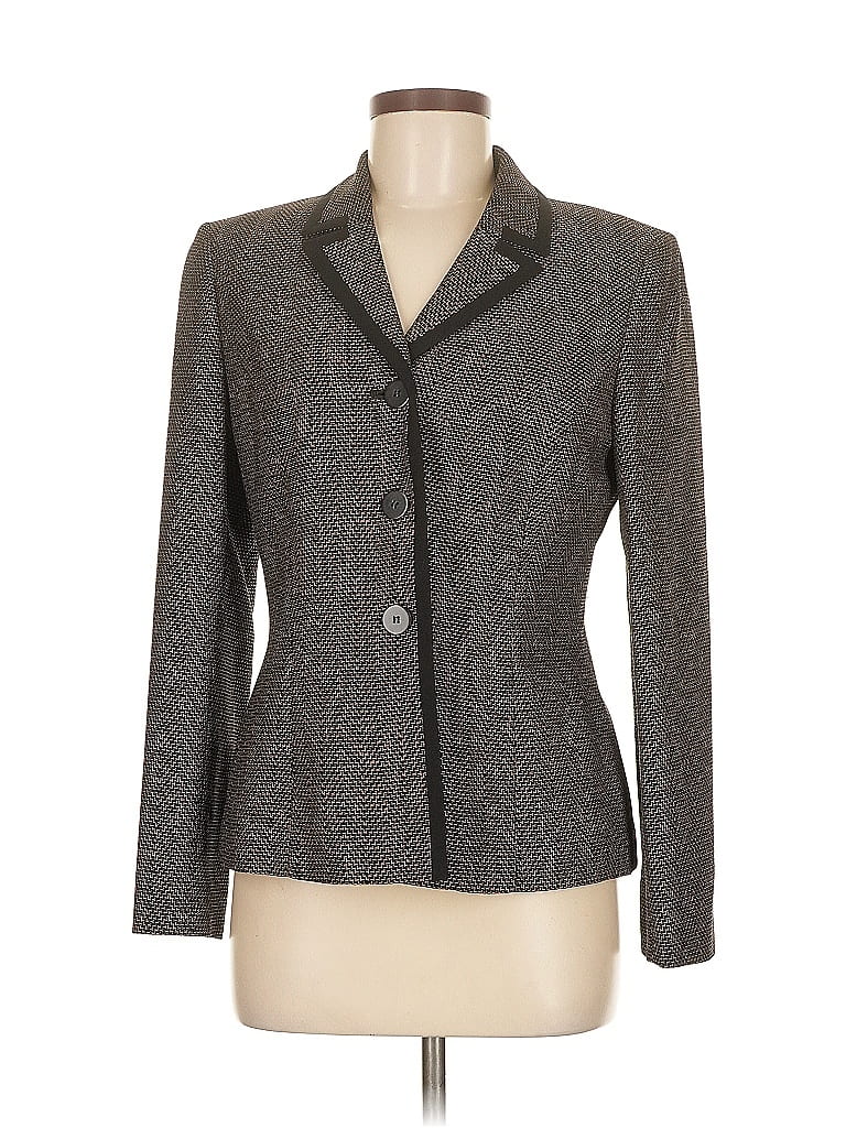 Le Suit Gray Long Sleeve Top Size 6 - photo 1