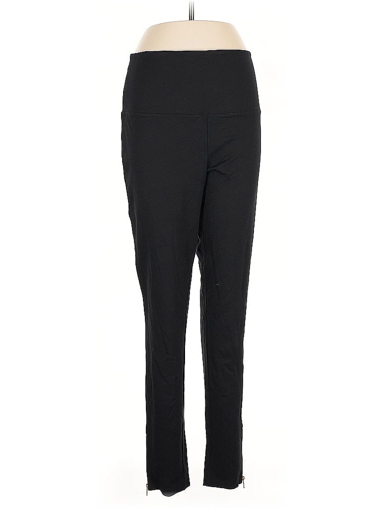 IMAN Solid Black Active Pants Size L - photo 1