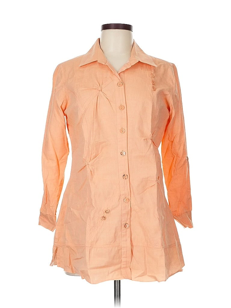 Click to view more detailed imagery on our partner's website Pre-owned Parsley & Sage Long Sleeve Button Down Shirt In Orange