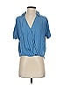 Lou & Grey for LOFT Blue Short Sleeve Blouse Size XS - photo 1