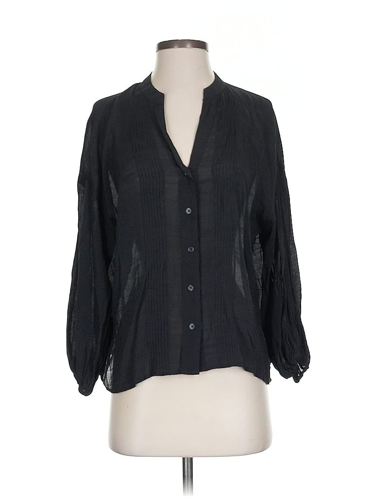 Click to view more detailed imagery on our partner's website Pre-owned Banana Republic Factory Store 3/4 Sleeve Blouse In Black