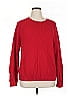 Ann Taylor LOFT 100% Cotton Solid Red Pullover Sweater Size XL - photo 1