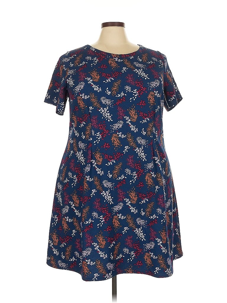 Lane Bryant Outlet Blue Casual Dress Size 22 - photo 1