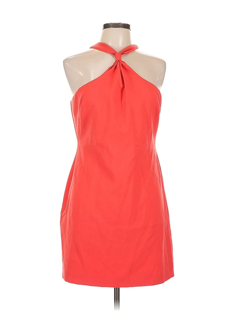 Likely Solid Orange Cocktail Dress Size 12 - photo 1