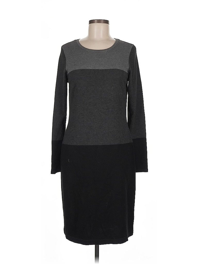 AB Studio Color Block Gray Casual Dress Size M - photo 1