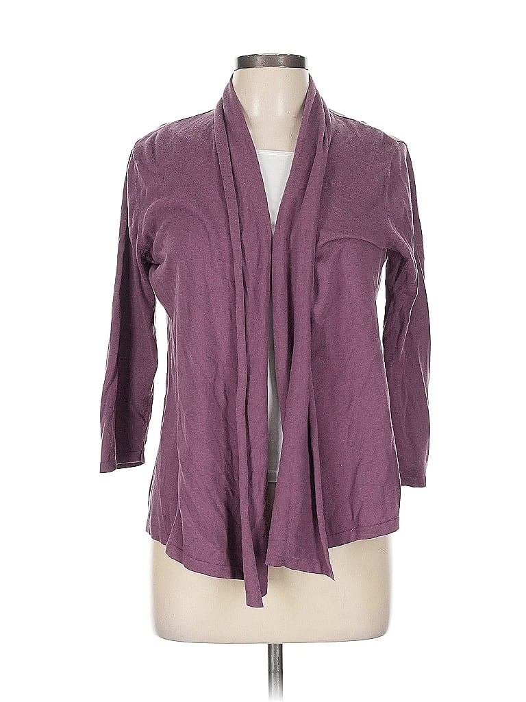 August Silk Purple 3/4 Sleeve Blouse Size L - photo 1