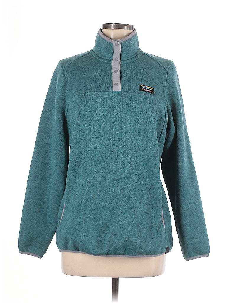 L.L.Bean 100% Polyester Teal Pullover Sweater Size L - photo 1