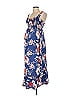 Isabel Maternity 100% Rayon Floral Blue Casual Dress Size L - photo 1
