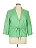 JM Collection 100% Linen Green Blazer Size 14 - photo 1