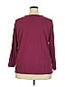 Woman Within 100% Cotton Burgundy Long Sleeve Blouse Size 22 - photo 2