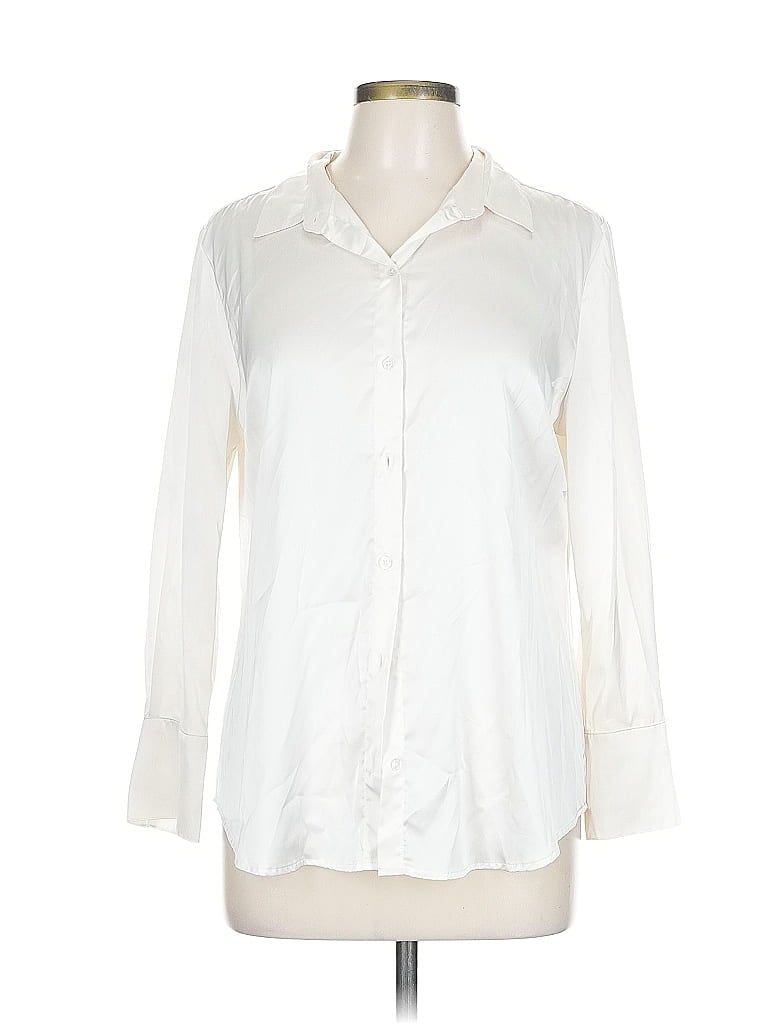 Pre-owned Banana Republic Factory Store 3/4 Sleeve Blouse In White