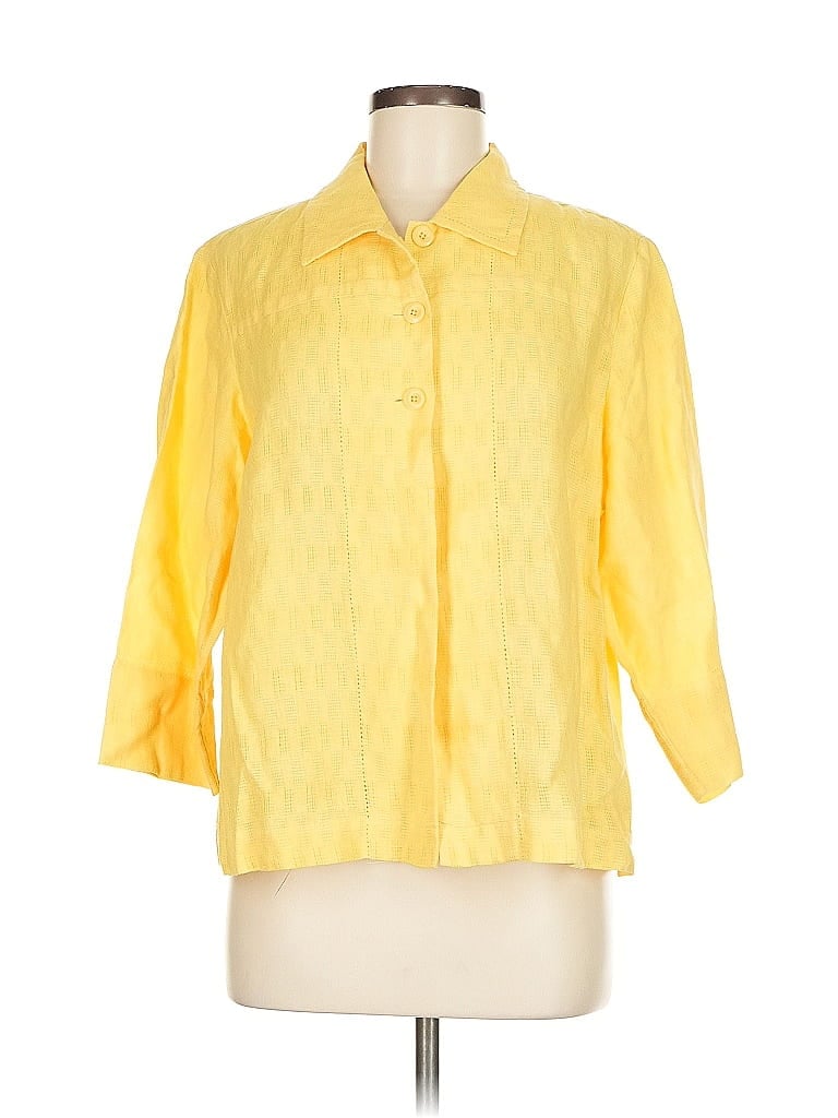 Pre-owned Coldwater Creek Raincoat In Yellow