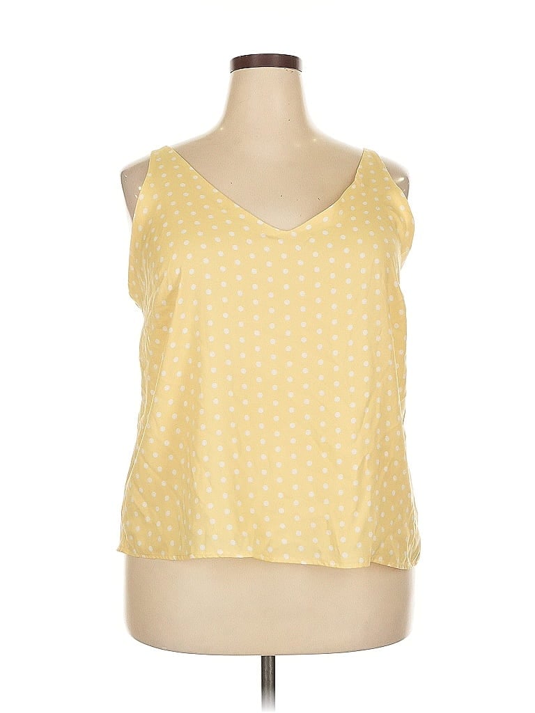 Pre-owned A New Day Sleeveless Top Yellow Sweetheart Neckline Tops