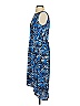 Ann Taylor 100% Polyester Print Blue Cocktail Dress Size 4 - photo 5