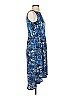 Ann Taylor 100% Polyester Print Blue Cocktail Dress Size 4 - photo 4