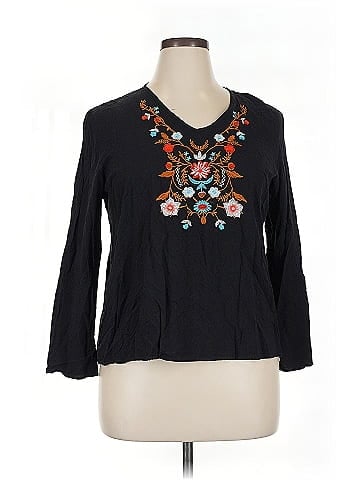 Emery Rose 3/4 Sleeve Blouse (view 1)