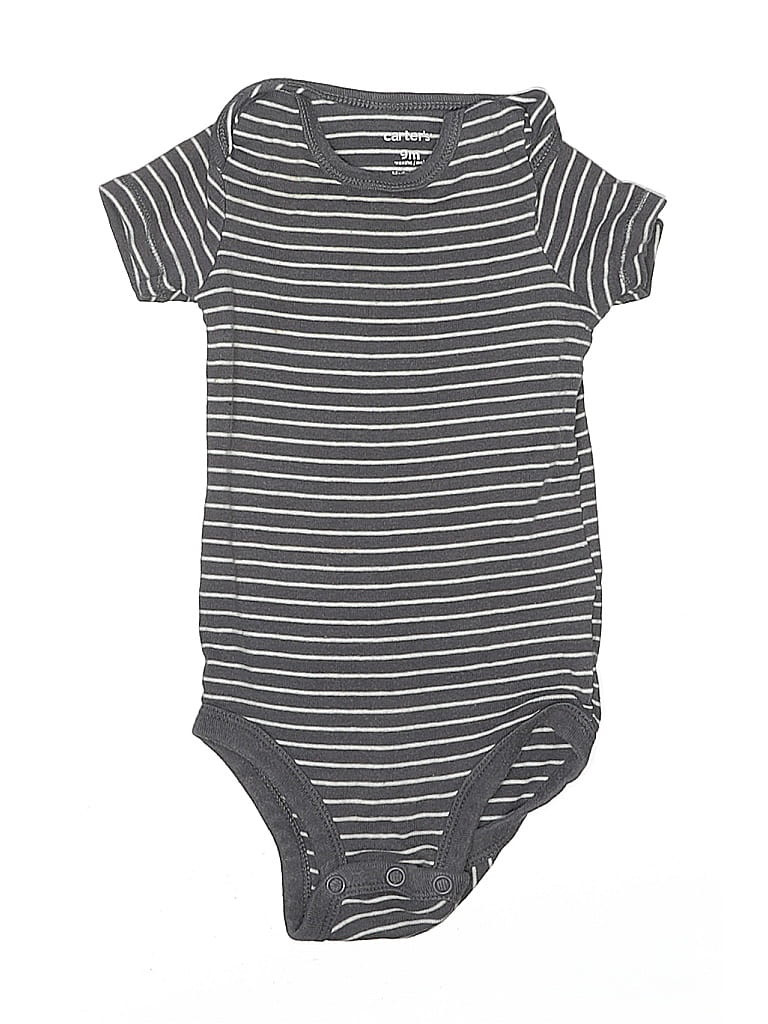 Click to view more detailed imagery on our partner's website Pre-owned Carter's Babies' Short Sleeve Onesie In Gray