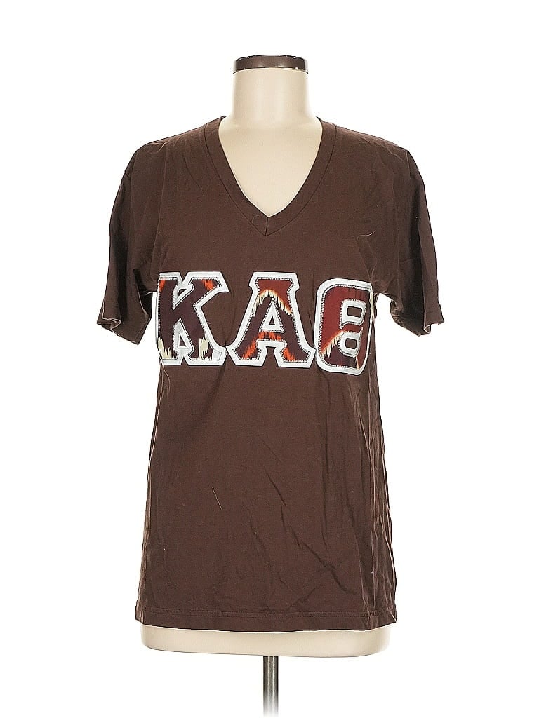 Pre-owned American Apparel Short Sleeve T-shirt In Brown