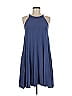 Chelsea & Theodore Solid Blue Casual Dress Size M - photo 1