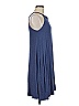 Chelsea & Theodore Solid Blue Casual Dress Size M - photo 3