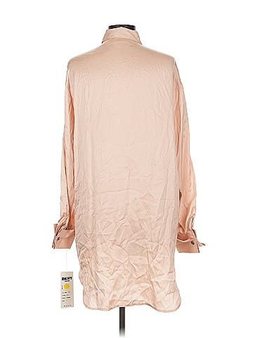 DKNY Jeans Long Sleeve Silk Top (view 2)