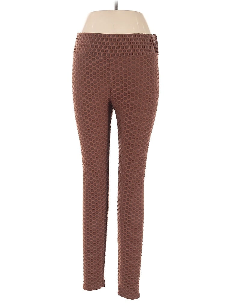 Pre-owned Stella Luce Leggings In Brown