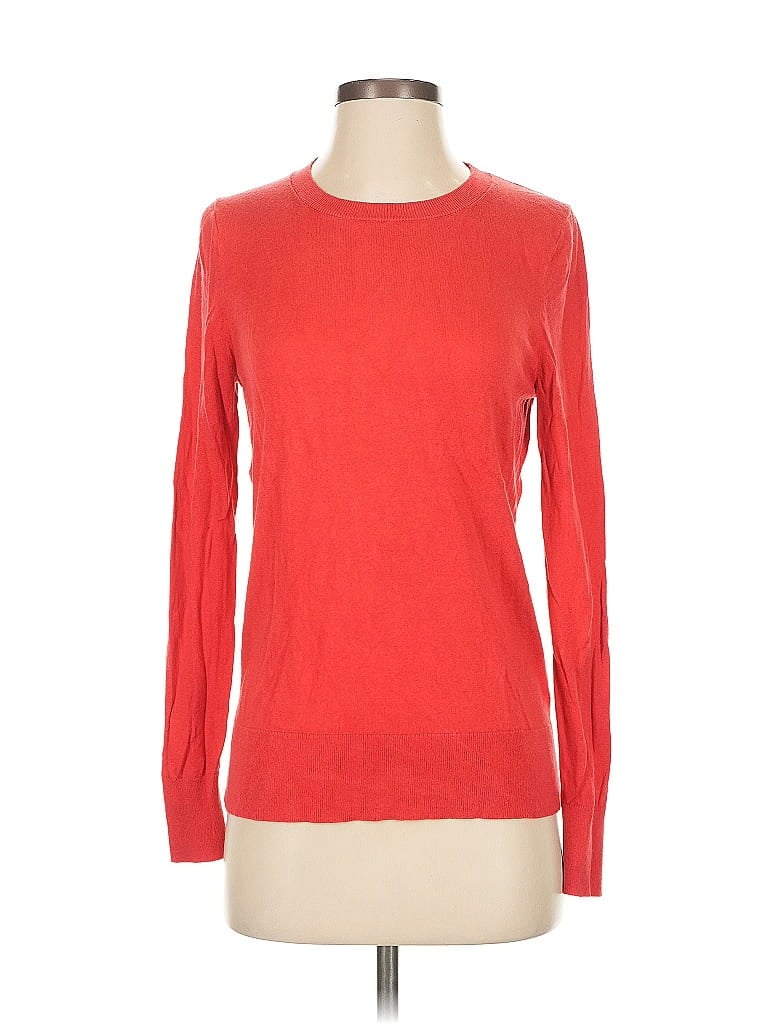 Pre-owned Banana Republic Silk Pullover Sweater In Red