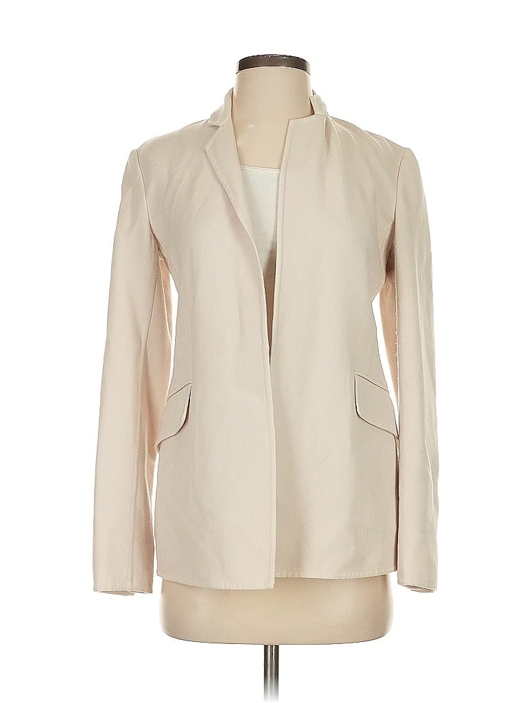 Pre-owned Theory Wool Blazer Jacket In White