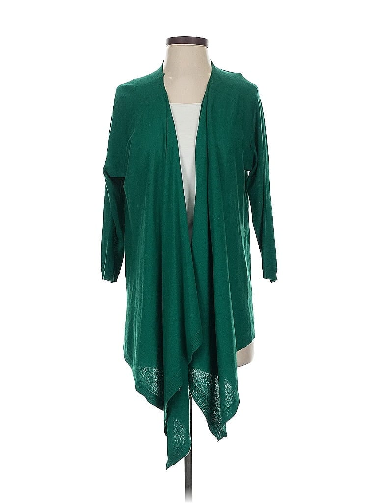 Pre-owned Donna Karan Silk Cardigan Sweater In Green