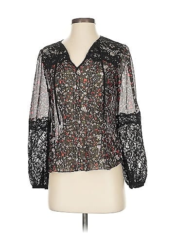 Rebecca Taylor Long Sleeve Silk Top (view 1)