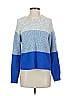 Evereve Color Block Blue Pullover Sweater Size S - photo 1