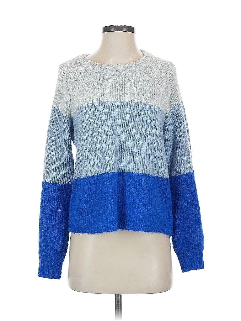Evereve Color Block Blue Pullover Sweater Size S - photo 1