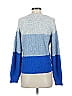 Evereve Color Block Blue Pullover Sweater Size S - photo 2
