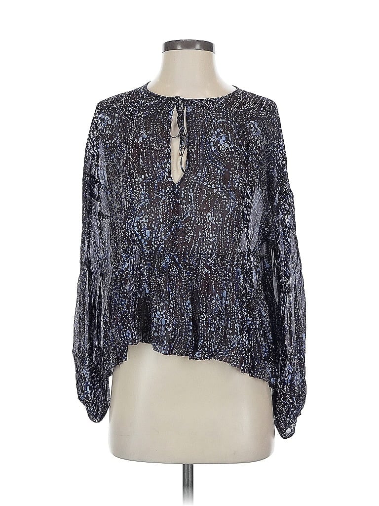 Pre-owned Wilfred Long Sleeve Blouse In Blue